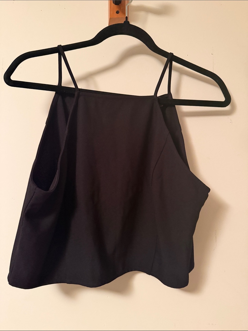 free press Black Spaghetti-Strap Cropped Camisole
